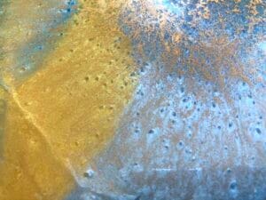 Terramore Blau Gold Detail Epoxy-Boden